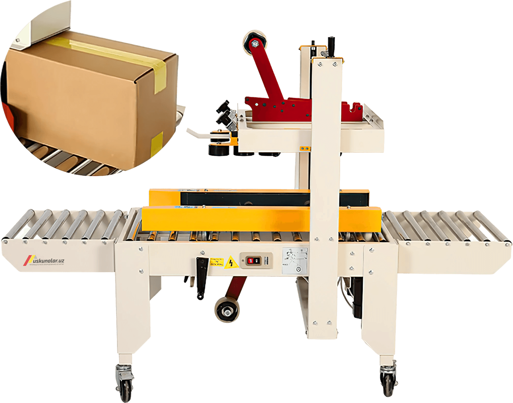 skoch yopishtirish, karton qadoqlash, kartonni skochlash, karton qadoqlash uskunasi, skoch yopishtirish uskunasi, skotch yopishtirish, karton skotchlash uskunasi